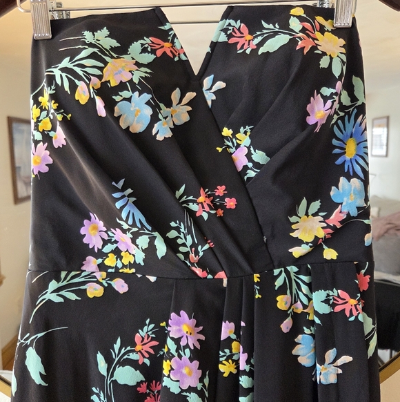 Yumi Kim Silk Date Night Strapless Black Mini Cocktail Dress Sz M Wedding Guest - Picture 4 of 16